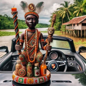 Bakru on his car
