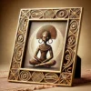 Bakru Winti Doll placed in Gold colored photo frame